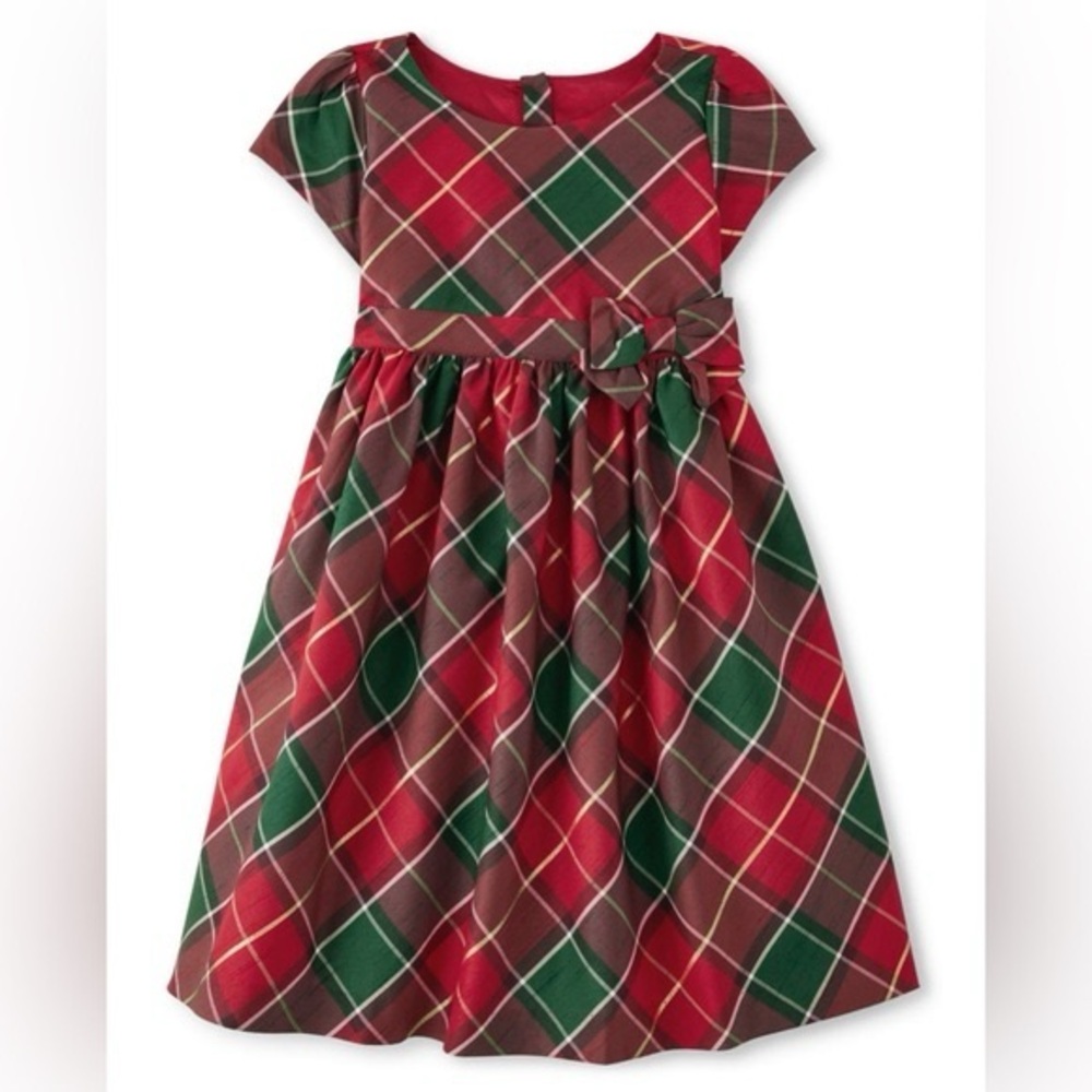 Gymboree Red and Green Plaid Formal Dress 5T